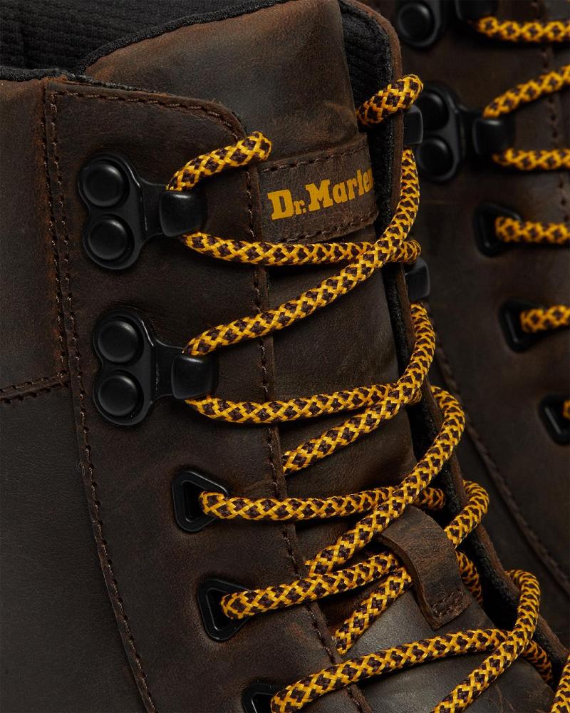 Dr Martens Tarik Crazy Horse Leren Utility Vrijetijdslaarzen Heren Donkerbruin | NL 337FDN